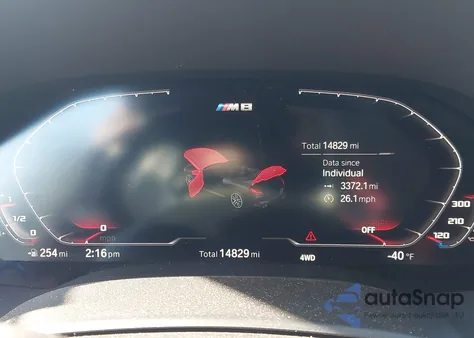 2020 BMW M8 z USA, uszkodzony, nr VIN WBSDZ0C0XLCD43545